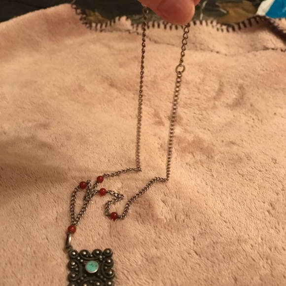 Turquoise silver necklace - Picture 2 of 4